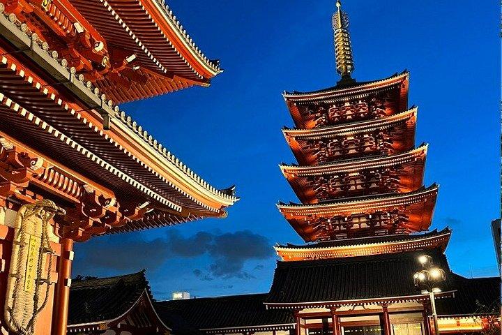 東京プライベート浅草散策ツアー浅草寺抹茶とおもち