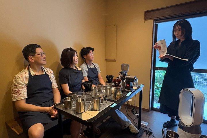 錦市場近くで師匠とコーヒー体験
