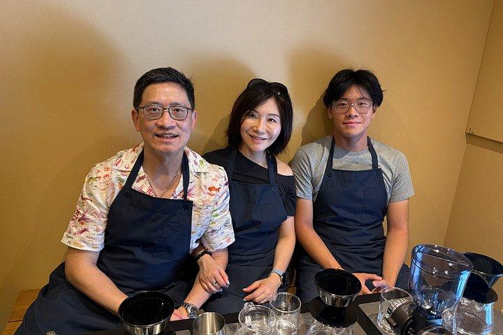 錦市場近くで師匠とコーヒー体験