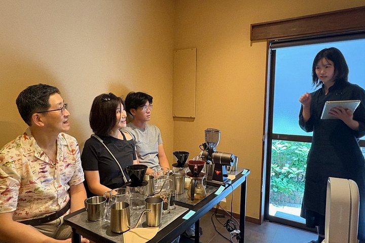 錦市場近くで師匠とコーヒー体験