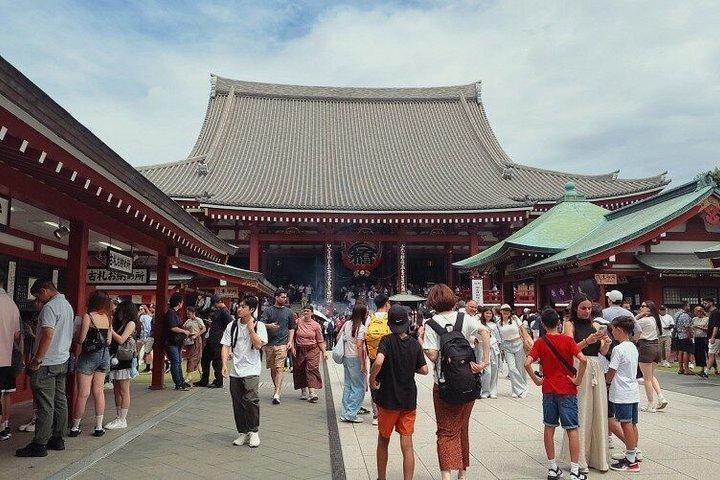東京プライベート浅草散策ツアー浅草寺抹茶とおもち