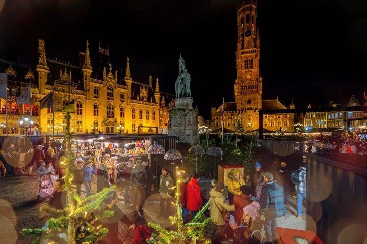 Brussels: Tour Bruges & Ghent with Christmas Market and Cruise