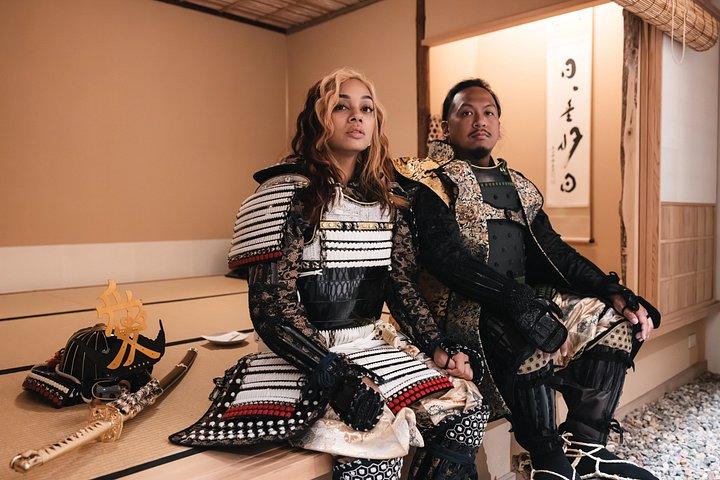 京都 侍甲冑 茶道体験＆プロ写真撮影