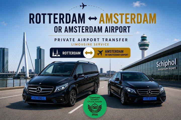 Privater Transfer von/nach Rotterdam & Amsterdam (Flughafen)
