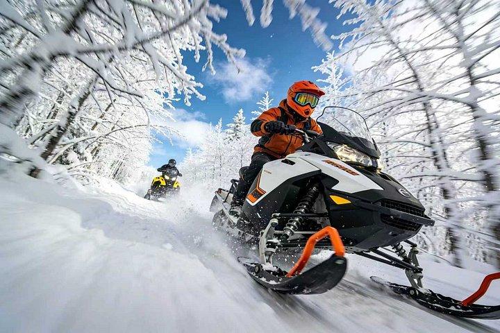 From Sapporo Snowmobile Lake Toya and Noboribetsu Day Tour