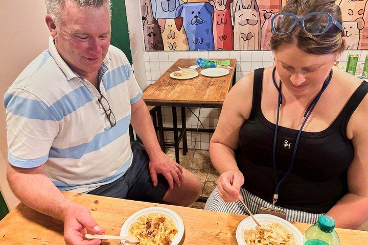 古代ローマの中心部でのパスタ、ピザ、ジェラートのグルメ ツアー