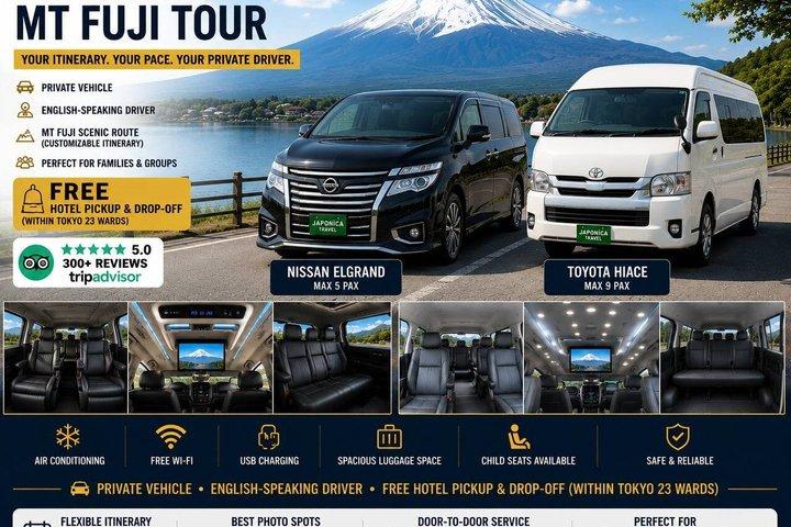 Privat Mt Fuji Tour med Engelska talande chaufför