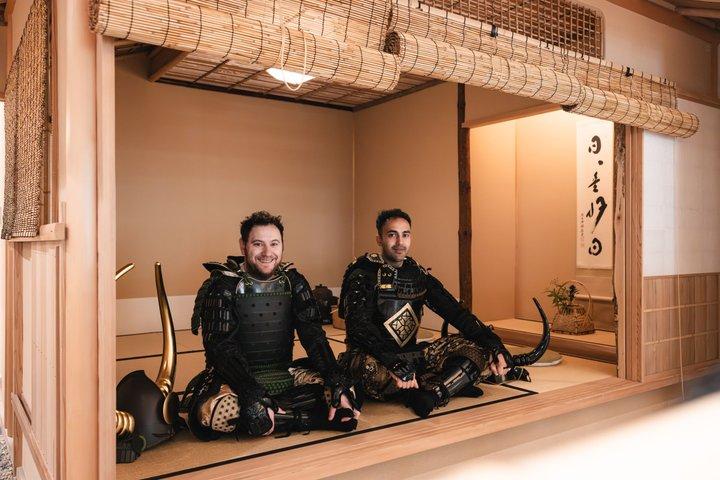 京都 侍甲冑 茶道体験＆プロ写真撮影