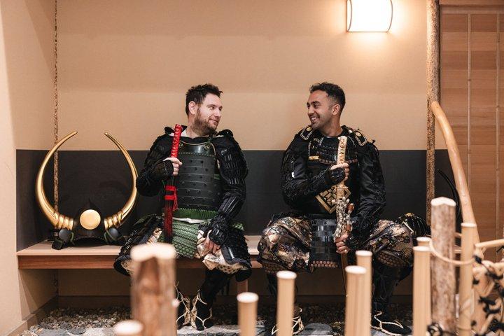 京都 侍甲冑 茶道体験＆プロ写真撮影