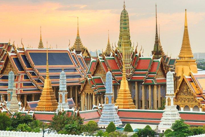 Bangkok: Byens Højdepunkter & Privat Tur til Flydende Marked