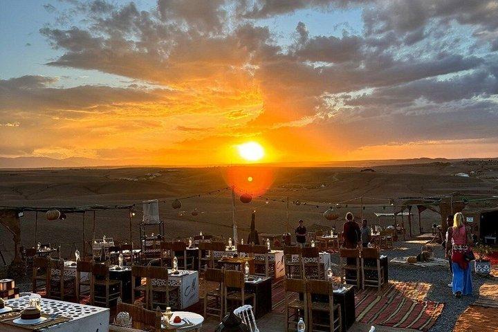 Marrakech: Desert Agafay Sunset, Camel Ride, Dinner Show
