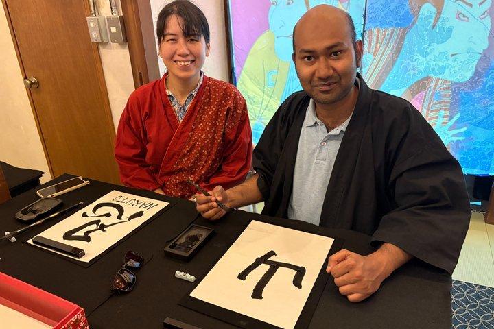 Immersive Japanese Calligraphy Experience near Tokyo Skytree