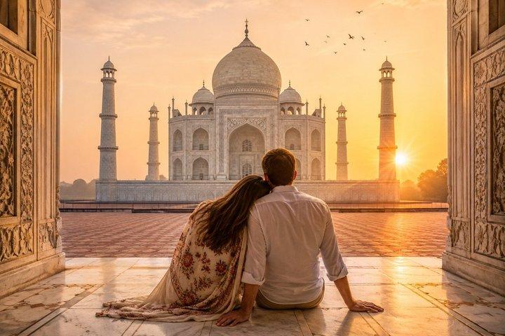 10 - 日帰りインドツアー : タージ・マハル、トラ、寺院、ガンジス
