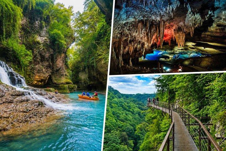 Cueva Prometeo, Cañón Okatse y Cañón Martvili desde Kutaisi