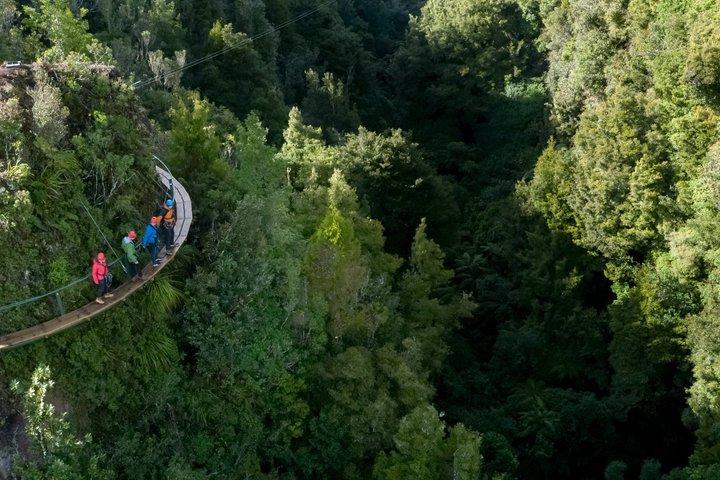 ロトルア2日間ツアー：オークランド発ワイトモ、カルチャー＆ジップライン