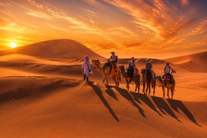 From Merzouga: Sunset Camel Trek & Sandboarding Adventure.