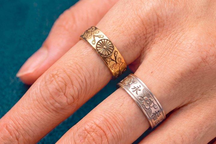 Experiencia de fabricación de anillos de Kioto : Anillo de monedas Japonés Vintage
