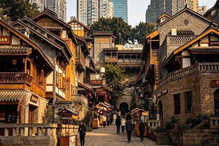 Private Chongqing Day Tour:Old Streets & Two Rivers Ferry