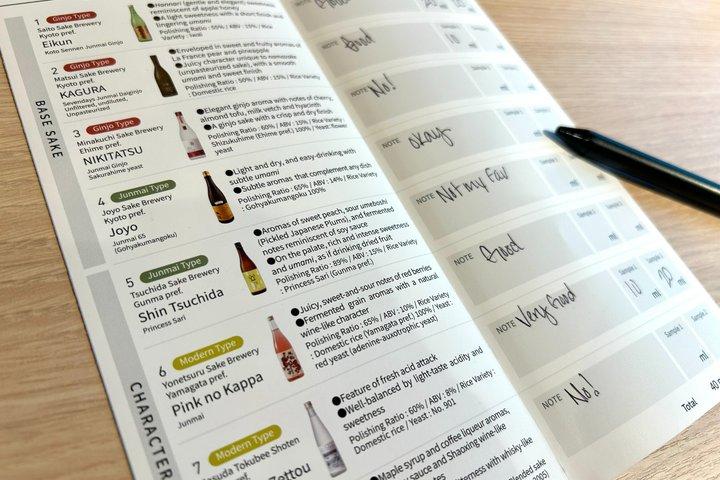 京都 12種類の日本語酒テイスティング体験