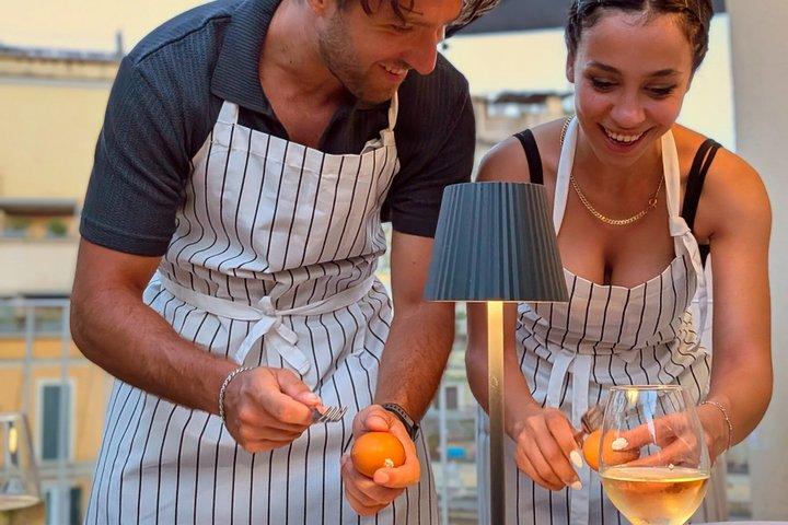 屋上ラビオリとティラミス料理教室 in ローマ