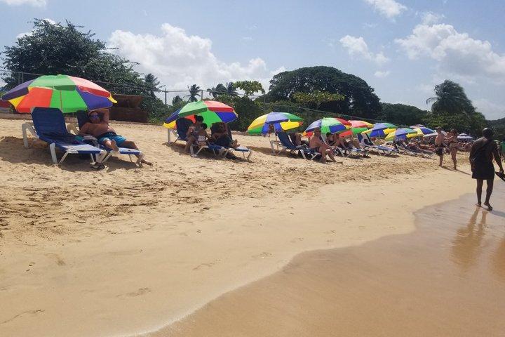 St. Lucia Beach Day with Paradise Beach Comforts & Transportation