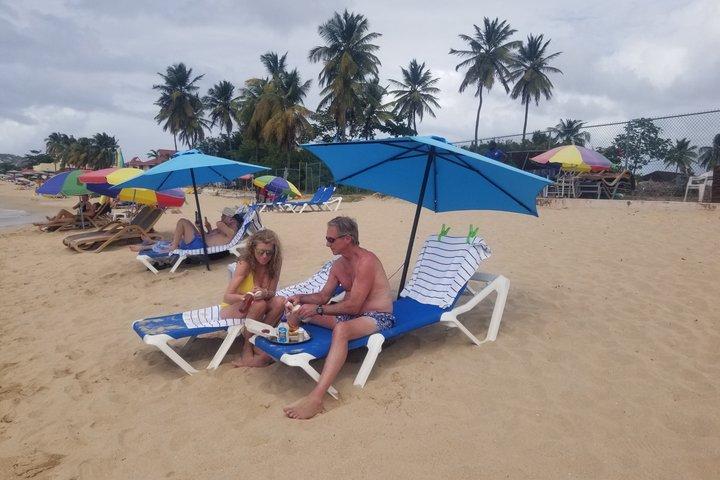 St. Lucia Beach Day with Paradise Beach Comforts & Transportation