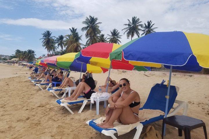 St. Lucia Beach Day with Paradise Beach Comforts & Transportation
