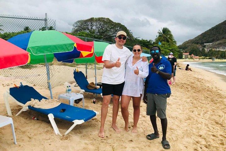 St. Lucia Beach Day with Paradise Beach Comforts & Transportation