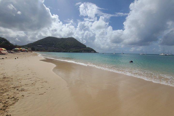St. Lucia Beach Day with Paradise Beach Comforts & Transportation