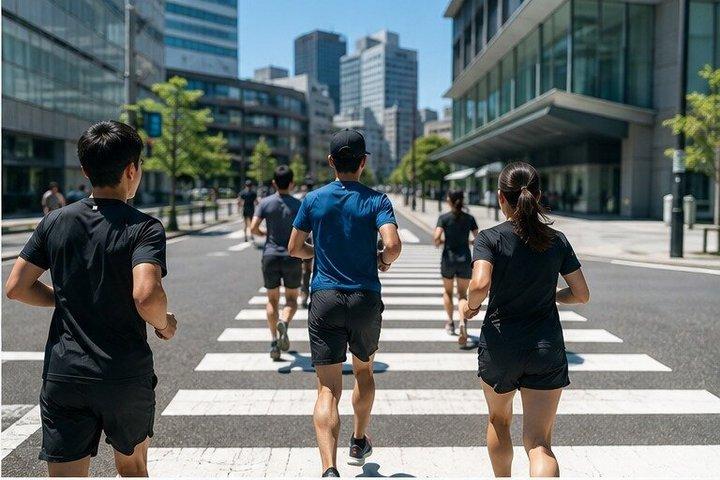 東京：地元ガイドとの1.5時間シティランニングツアー