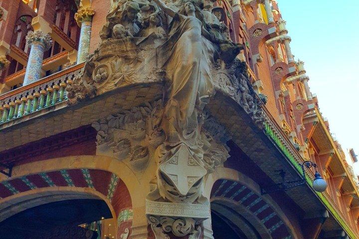 Barcelona: Biljett till Palau de la Música och stadsvandring med ljudguide