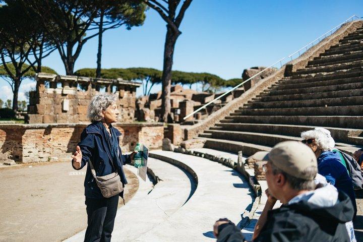 ガイド付き列車で行くローマ発古代オスティア・アンティカ半プライベート日帰り旅行