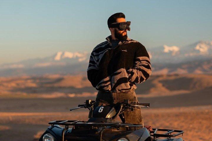 Marrakech: Privat Agafay-ökenquad & kameler med middagsshow