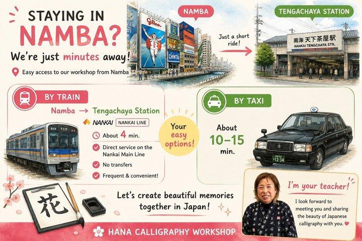 Osaka: Calligraphy, Traditional Sweets and Matcha Workshop