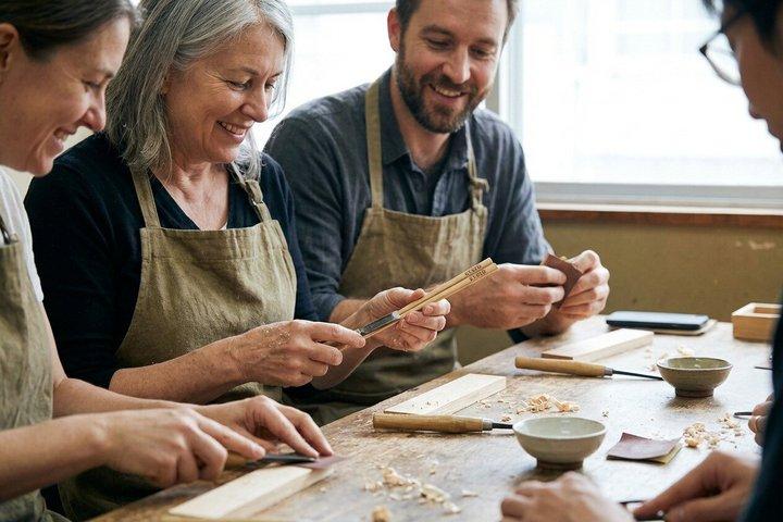大阪で彫刻オプション付きの自分だけの箸作り