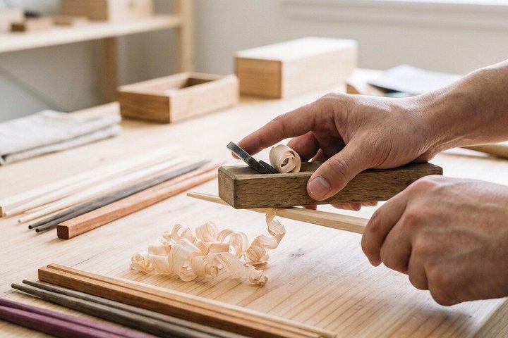 大阪で彫刻オプション付きの自分だけの箸作り