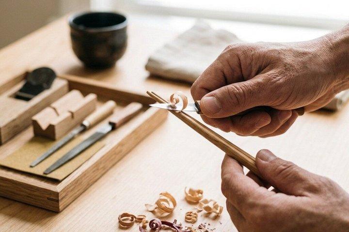 大阪で彫刻オプション付きの自分だけの箸作り
