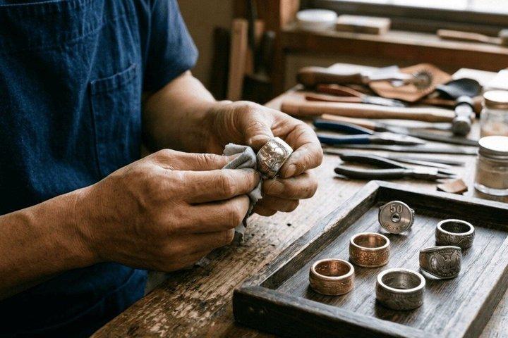 大阪 ヴィンテージコインリング作り体験