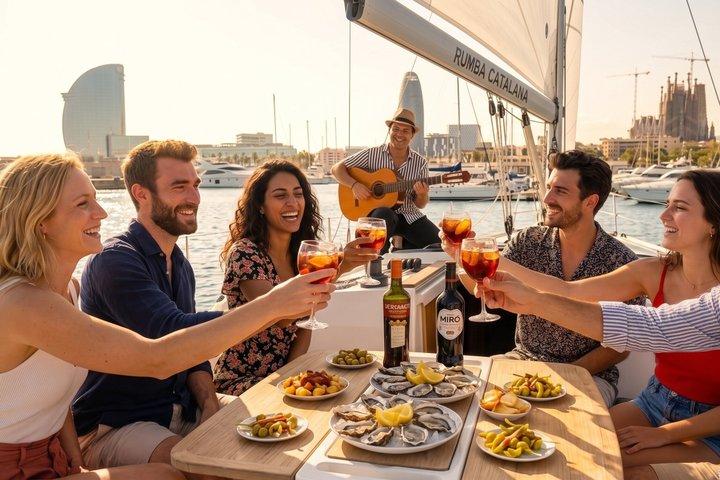 バルセロナのオープンセーリング旅行、ベルモット、タパス&ライブ・カタルーニャ・ルンバ