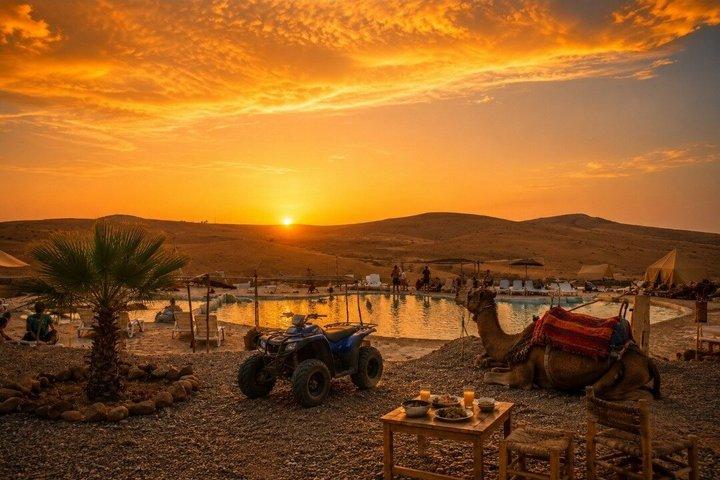 Desert Agafay Quad Bike Kameldiner Simbassäng Visa Marrakech