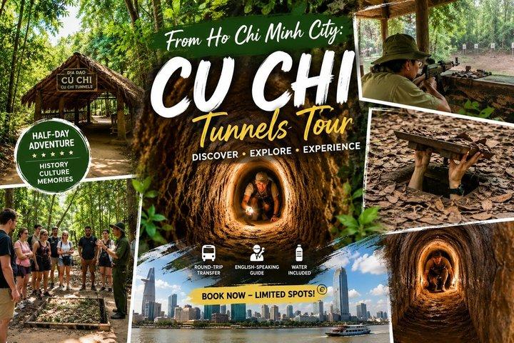 Cu Chi Tunnels Group/Private : History, Tunnels & Local Stories（クチトンネルグループ/プライベート：歴史、トンネル、地元の物語）
