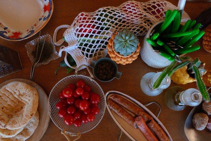 サントリーニの味覚 夢のような設定での料理教室