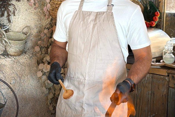 サントリーニの味覚 夢のような設定での料理教室