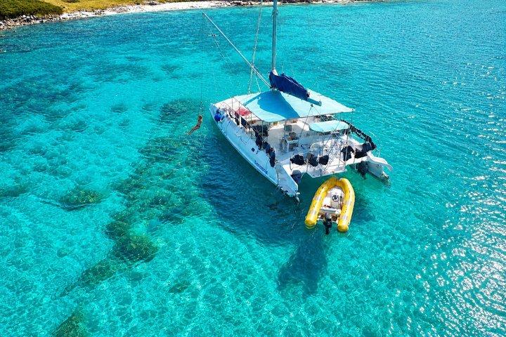 Aruba Catamaran Snorkel Sail: Appetizers, Slide, Swing & Open Bar