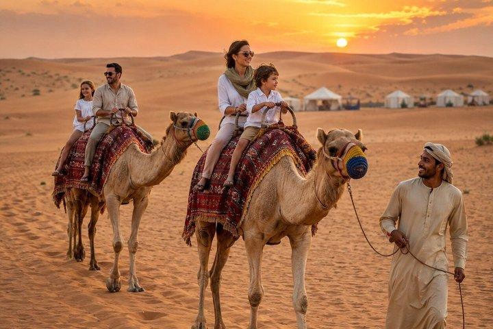 Dubai Desert Safari Dune Bashing, 60min ATV Quad, paseo en camello, barbacoa