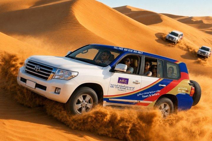 Dubai Desert Safari Dune Bashing, 60min ATV Quad, paseo en camello, barbacoa