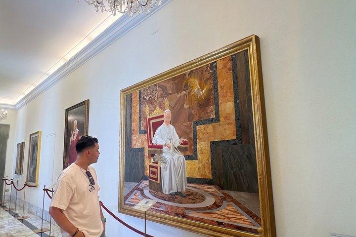 ローマからカステル・ガンドルフォへ：写真撮影、教皇宮殿、そして湖