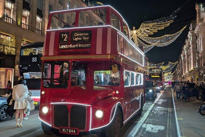 Visite des lumières de Noël en bus vintage à Londres