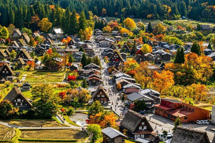 Shirakawago & Takayama Bus Tour fra Nagoya med valgfri frokost