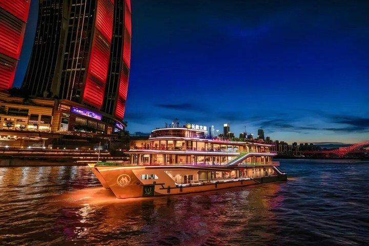 Chongqing Two Rivers Night Cruise Ticket Hongya Cave Chaotianmen